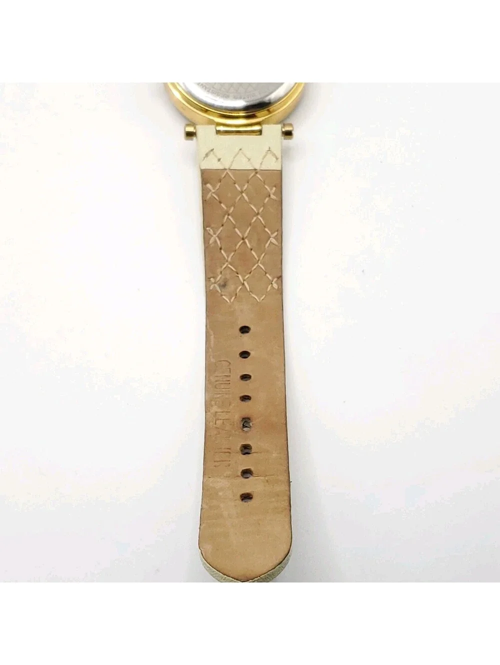 Burgi Quartz Womens Watch 31mm Gold Tone Rhinestone Bezel New Battery